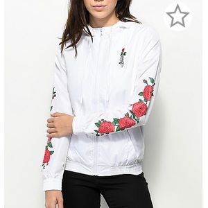 EMPYRE Keana Rose White Windbreaker Jacket